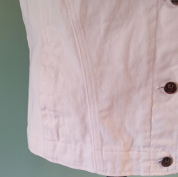 Sleeveless white denim vest - Picture 5 of 9